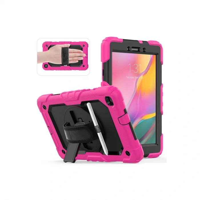 Samsung Galaxy T290 Tab A 8 Kılıf Pars Tablet Kapak - Pembe