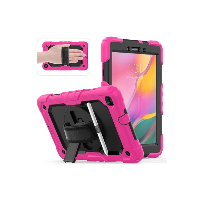 Samsung Galaxy T290 Tab A 8 Kılıf Pars Tablet Kapak - Pembe