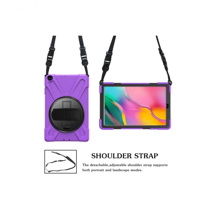 Samsung Galaxy T510 Tab A 10.1 Kılıf Amazing Tablet Kapak - Mor