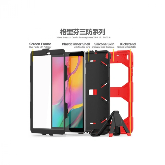 Samsung Galaxy T510 Tab A 10.1 Kılıf Griffin Tablet Kapak - Kırmızı