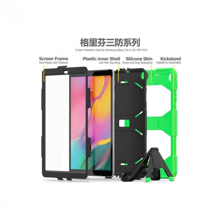 Samsung Galaxy T510 Tab A 10.1 Kılıf Griffin Tablet Kapak - Yeşil