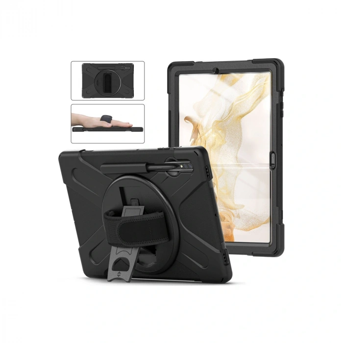 Samsung Galaxy T737 Tab S7 Fe 12.4 Kılıf Amazing Tablet Kapak - Siyah