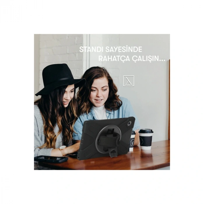 Samsung Galaxy X200 Tab A8 10.5 Kılıf Amazing Tablet Kapak - Siyah