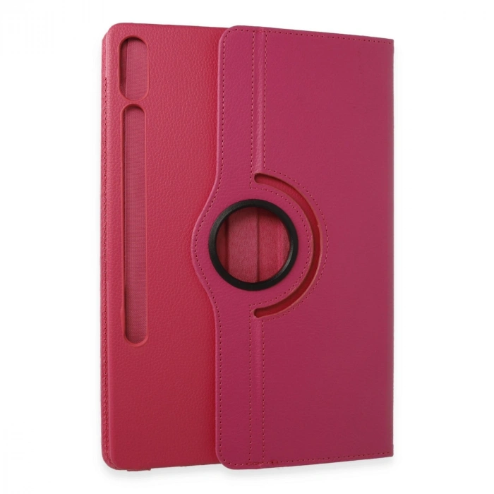 Samsung Galaxy X610 Tab S9 Fe Plus 12.4 Kılıf 360 Tablet Deri Kılıf - Pembe