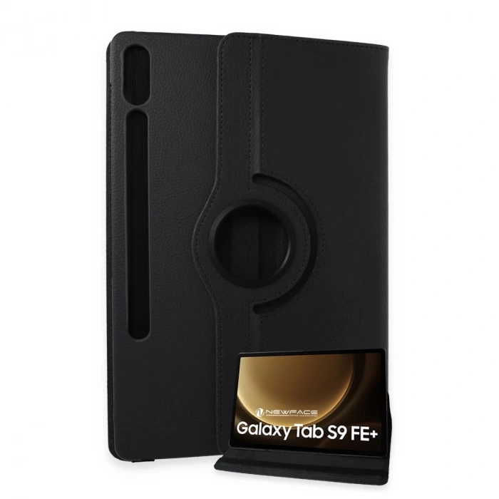 Samsung Galaxy X610 Tab S9 Fe Plus 12.4 Kılıf 360 Tablet Deri Kılıf - Siyah