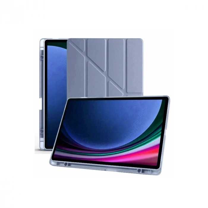 Samsung Galaxy X610 Tab S9 Fe Plus 12.4 Kılıf Kalemlikli Mars Tablet Kılıfı - Lavender