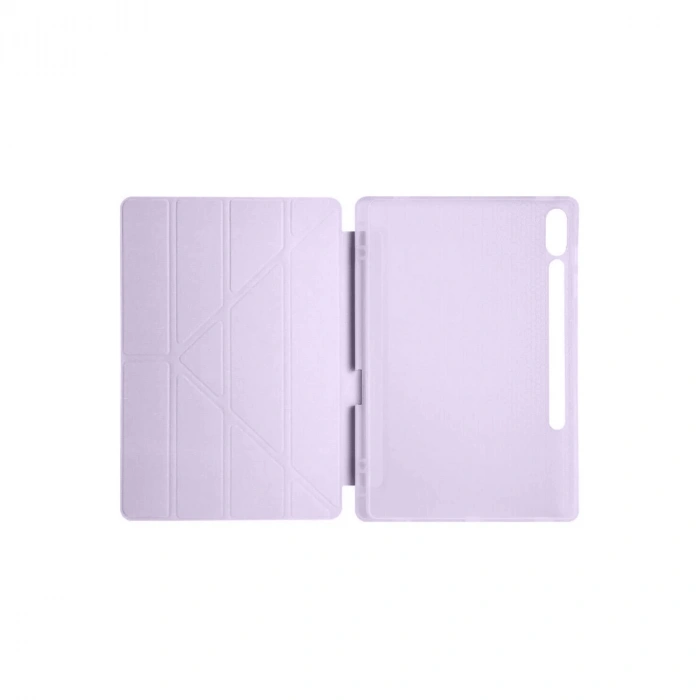 Samsung Galaxy X610 Tab S9 Fe Plus 12.4 Kılıf Kalemlikli Mars Tablet Kılıfı - Lila