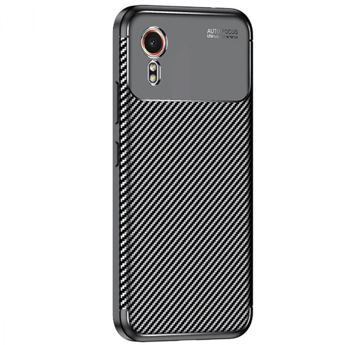 Samsung Galaxy Xcover 7 Kılıf Auto Focus Karbon Kapak - Siyah