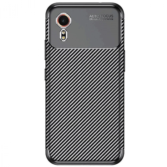 Samsung Galaxy Xcover 7 Kılıf Auto Focus Karbon Kapak - Siyah