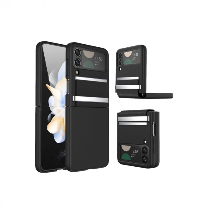 Samsung Galaxy Z Flip 3 Kılıf Belt Flip Kapak - Siyah