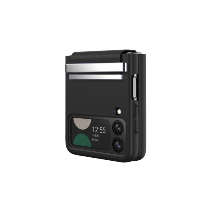 Samsung Galaxy Z Flip 3 Kılıf Belt Flip Kapak - Siyah