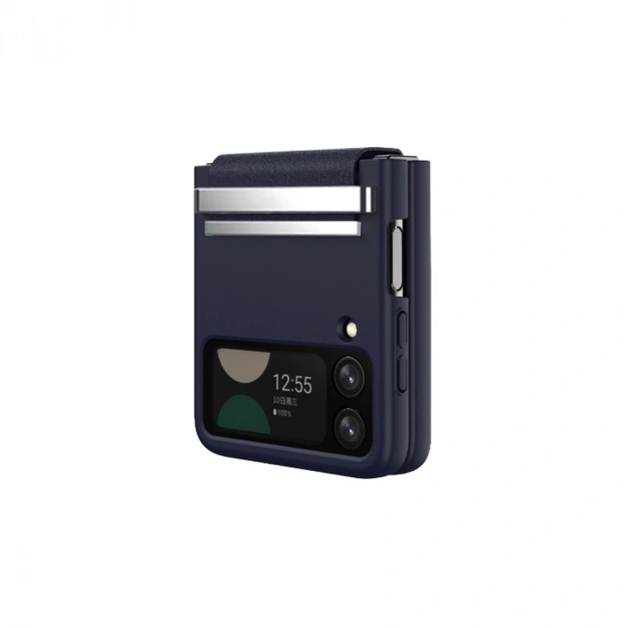 Samsung Galaxy Z Flip 4 Kılıf Belt Flip Kapak - Lacivert