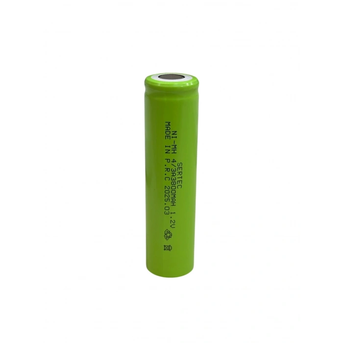 Sertec - 1.2v 3800 Mah - 4/3a - Ni-mh Şarjlı Pil - (başsız / Flat Head)