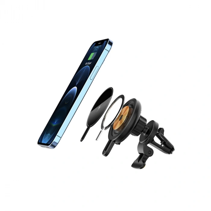 T9 15w Magsafe Araç Tutucu - Siyah