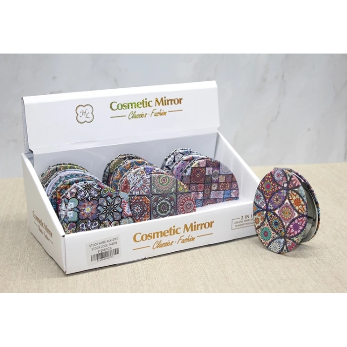 Taşlı El Aynası Oval İnce Alk3761