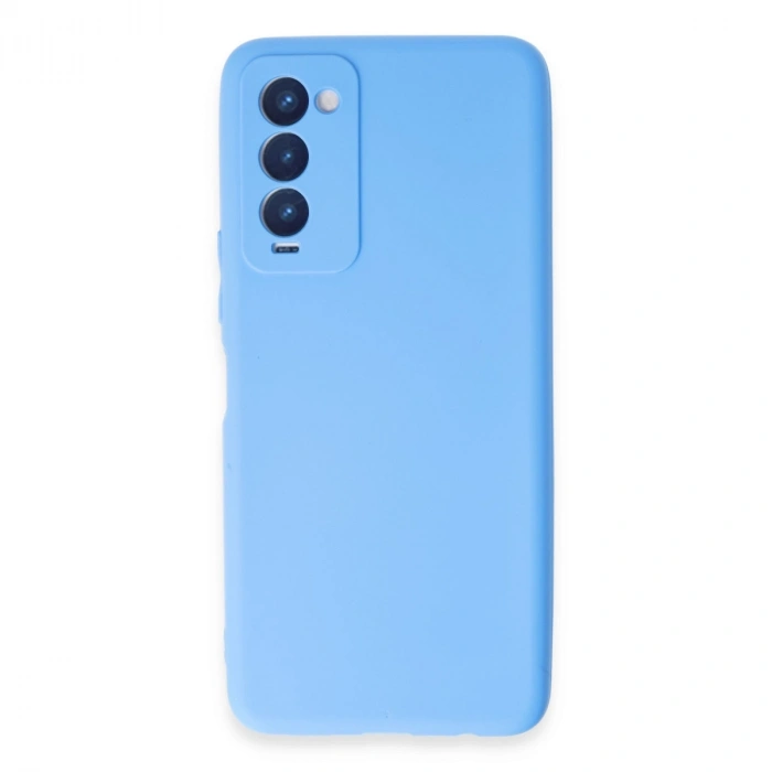 Tecno Camon 18 Kılıf First Silikon - Mavi