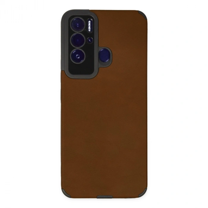 Tecno Pova Neo Kılıf Loop Deri Silikon - Kahverengi