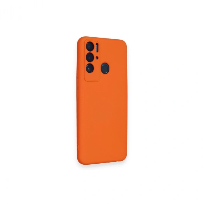 Tecno Pova Neo Kılıf Nano İçi Kadife Silikon - Turuncu