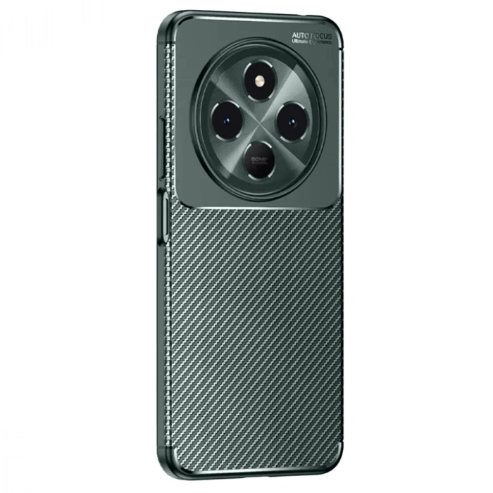 Tecno Spark 30 Kılıf Auto Focus Karbon Kapak - Koyu Yeşil