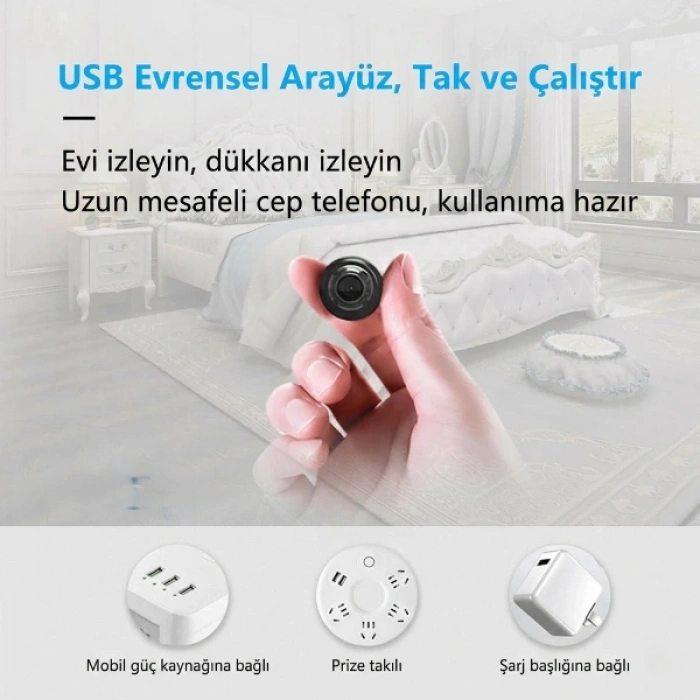 Ultra Mini Gözetleme Wi-Fi Kamera