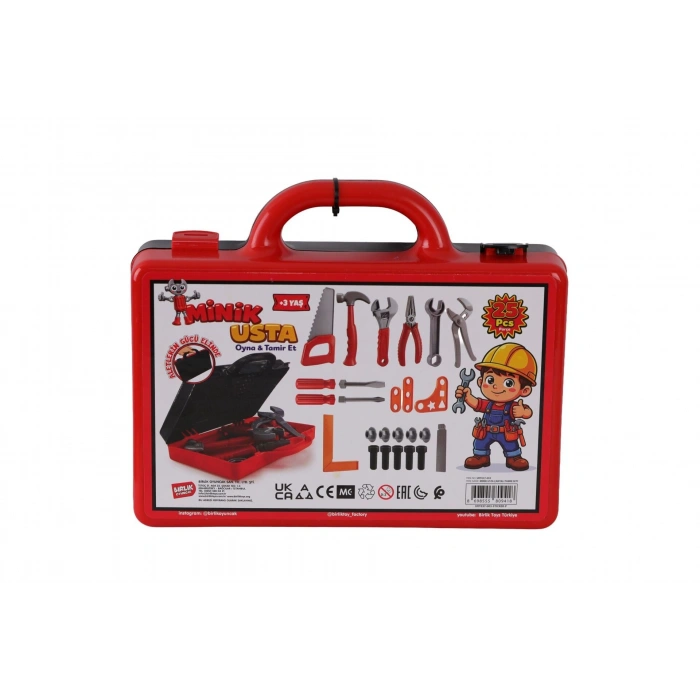 Urt037-003 25 Pcs Çantalı Tamir Setim Minik Usta