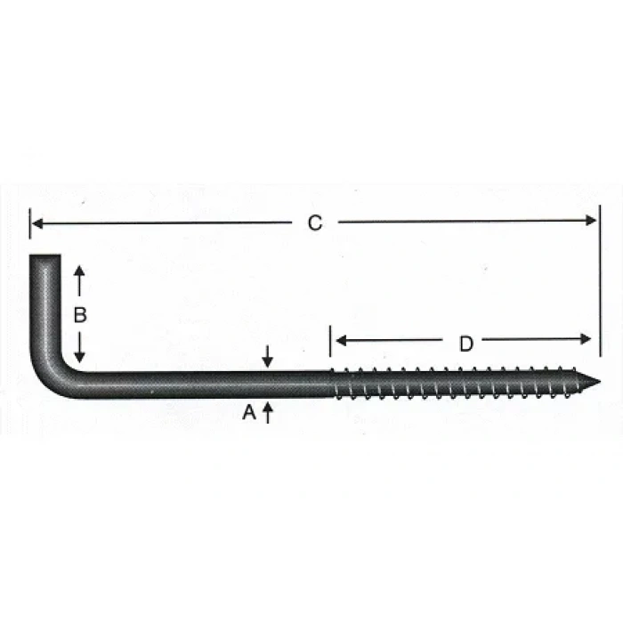 Vidalı Korniş Çivi No:8 - 4x80 - 100 Adet