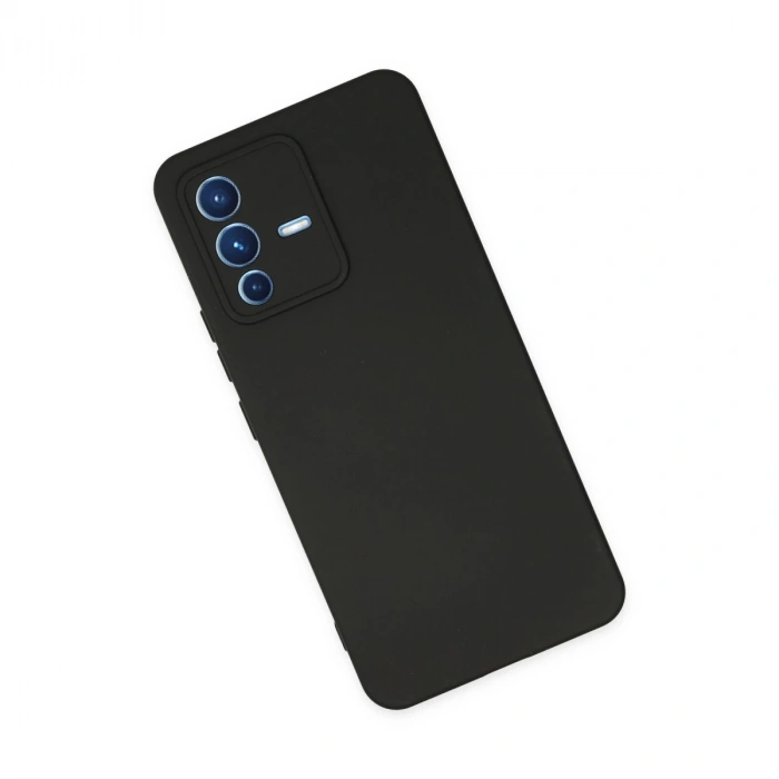 Vivo V23 5g Kılıf Nano İçi Kadife Silikon - Siyah