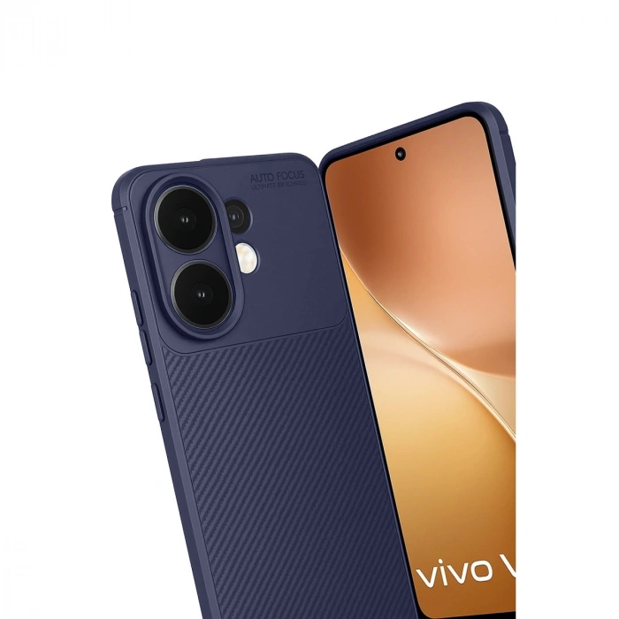Vivo V60 5g Auto Focus Karbon Kapak - Lacivert