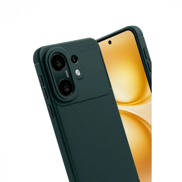 Vivo X200 Fe Auto Focus Karbon Kapak - Koyu Yeşil