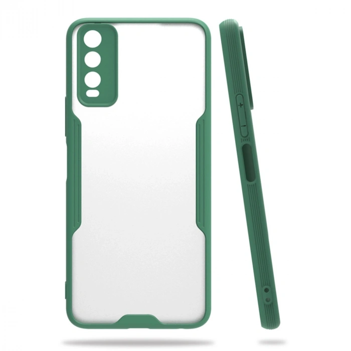 Vivo Y11s Kılıf Platin Silikon - Yeşil