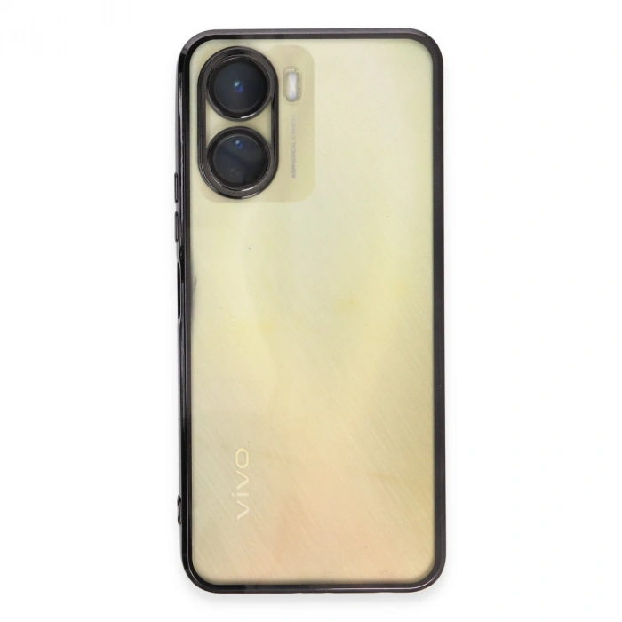 Vivo Y16 Kılıf Razer Lensli Silikon - Siyah