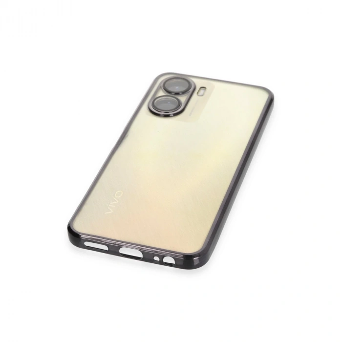 Vivo Y16 Kılıf Razer Lensli Silikon - Siyah