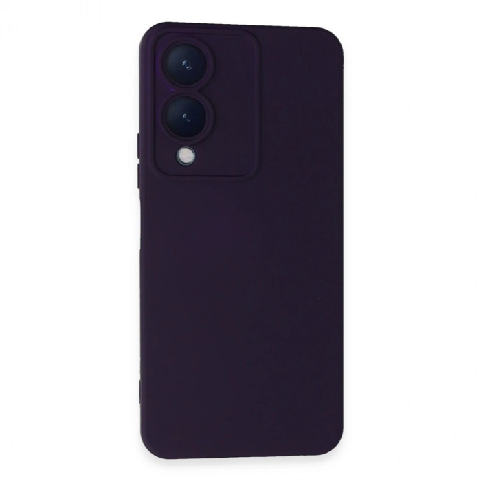 Vivo Y17s Kılıf Nano İçi Kadife Silikon - Mor