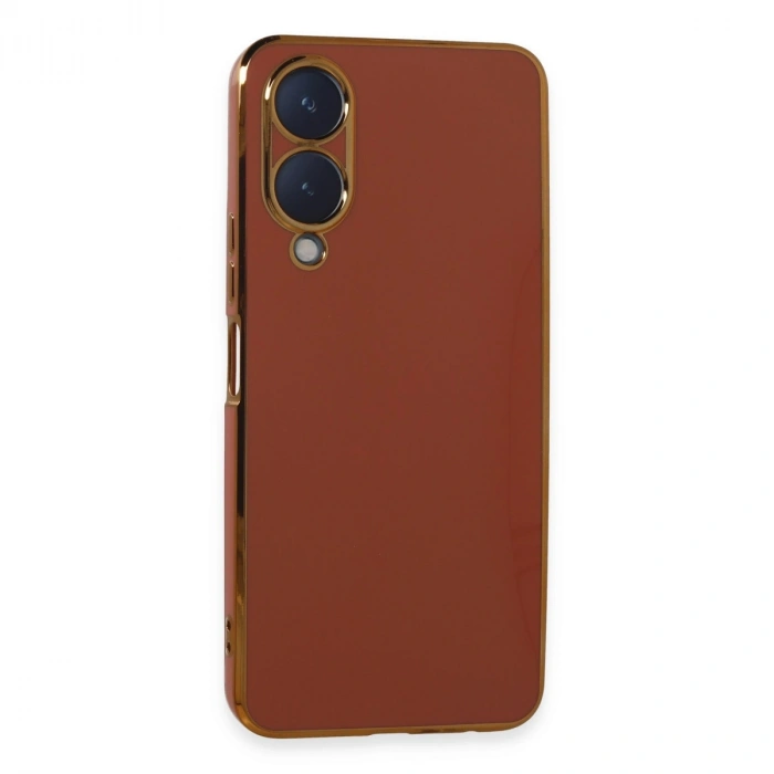 Vivo Y17s Kılıf Volet Silikon - Kırmızı