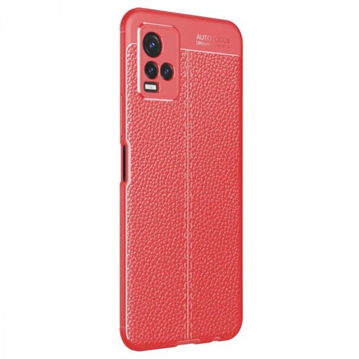 Vivo Y21s Kılıf Auto Focus Kapak - Kırmızı