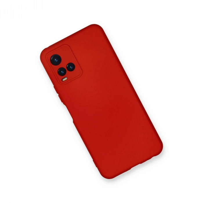 Vivo Y21s Kılıf Nano İçi Kadife Silikon - Kırmızı
