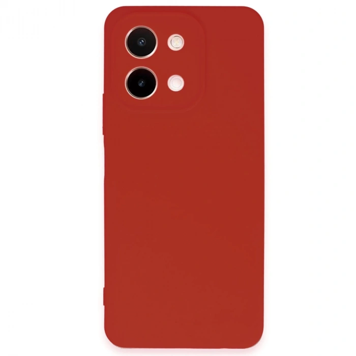 Vivo Y28 Kılıf First Silikon - Kırmızı