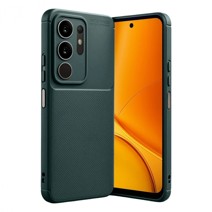 Vivo Y29 4g Auto Focus Karbon Kapak - Koyu Yeşil