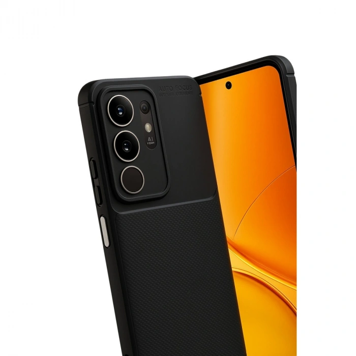 Vivo Y29 4g Auto Focus Karbon Kapak - Siyah