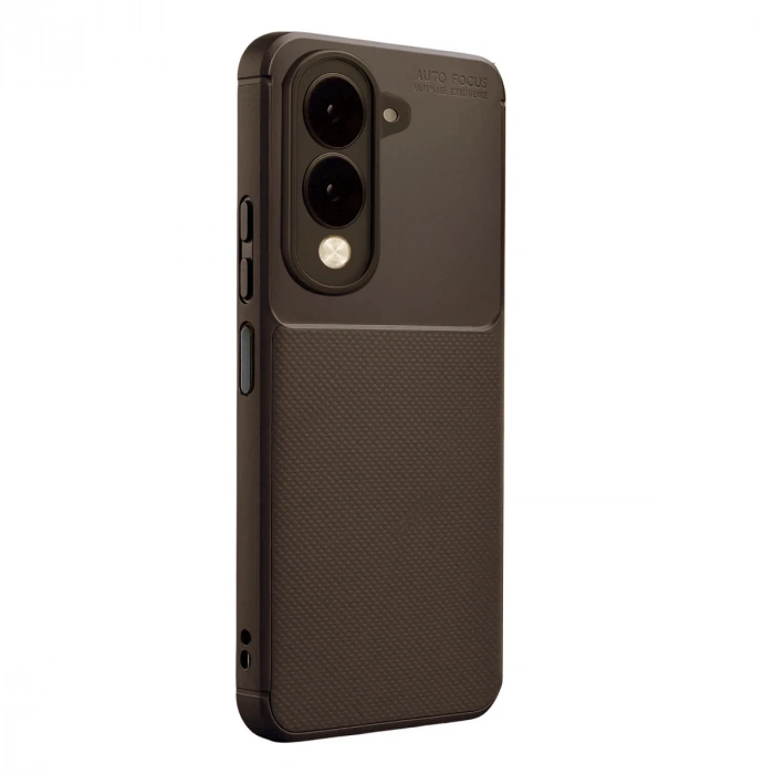 Vivo Y29s Auto Focus Karbon Kapak - Kahverengi