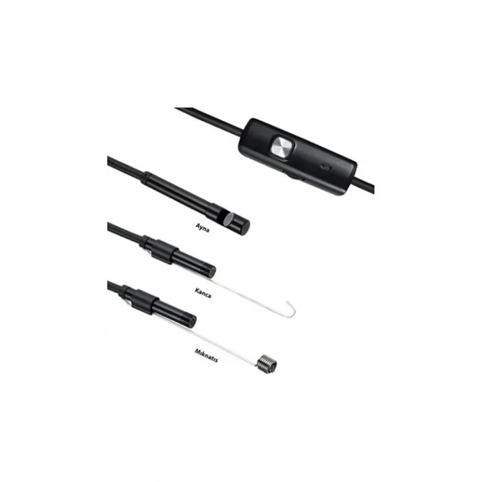 Vtn-02 Endoskop Yılan Video Kamera Led’li 2 Metre 7 Mm Sert Kablo Su Geçirmez