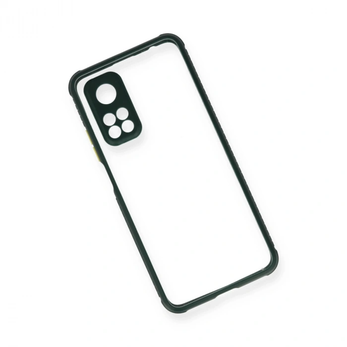 Xiaomi Mi 10t Pro Kılıf Miami Şeffaf Silikon - Koyu Yeşil