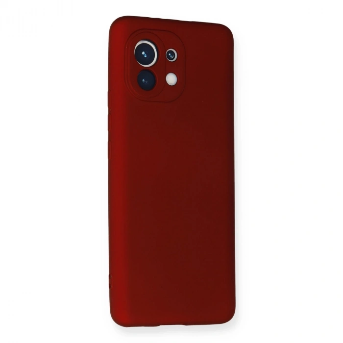 Xiaomi Mi 11 Kılıf First Silikon - Bordo