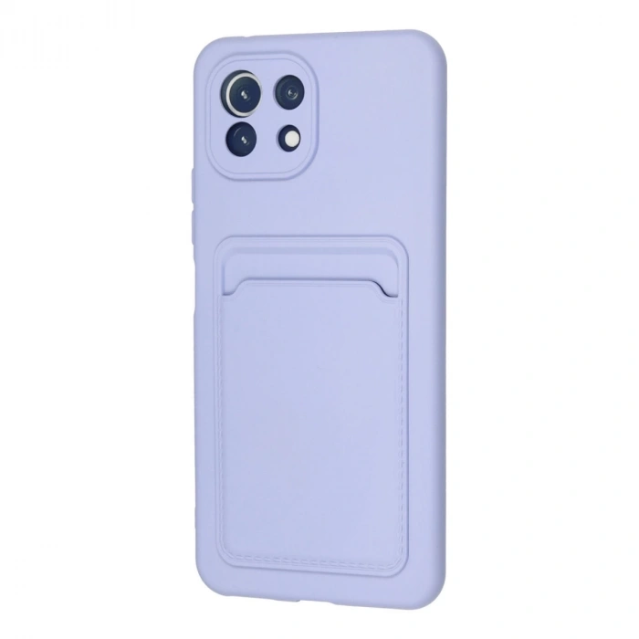 Xiaomi Mi 11 Kılıf Kelvin Kartvizitli Silikon - Lila