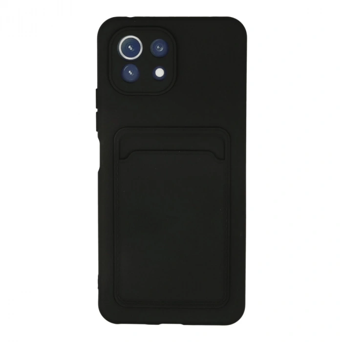 Xiaomi Mi 11 Kılıf Kelvin Kartvizitli Silikon - Siyah