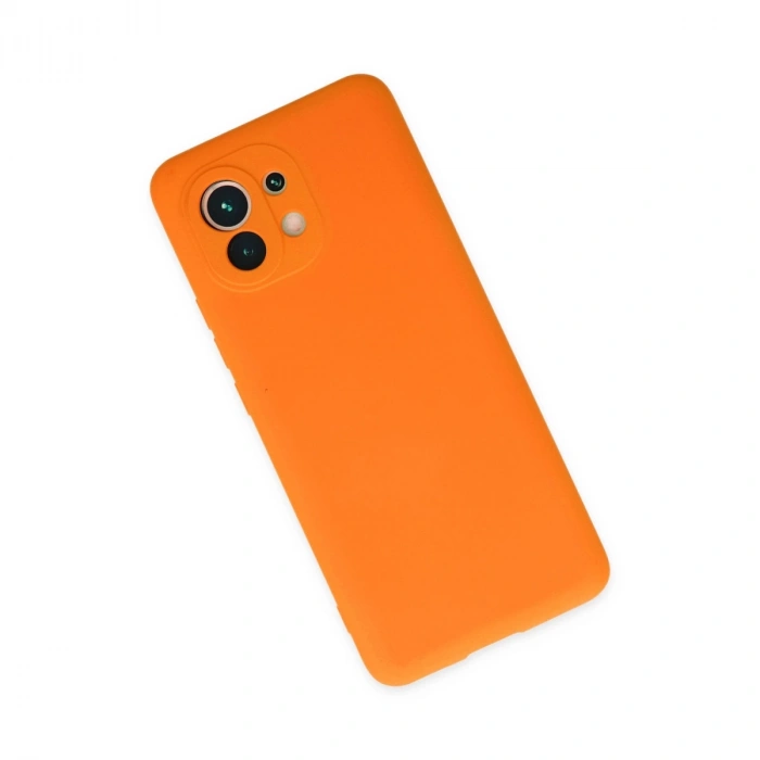 Xiaomi Mi 11 Kılıf Nano İçi Kadife Silikon - Turuncu