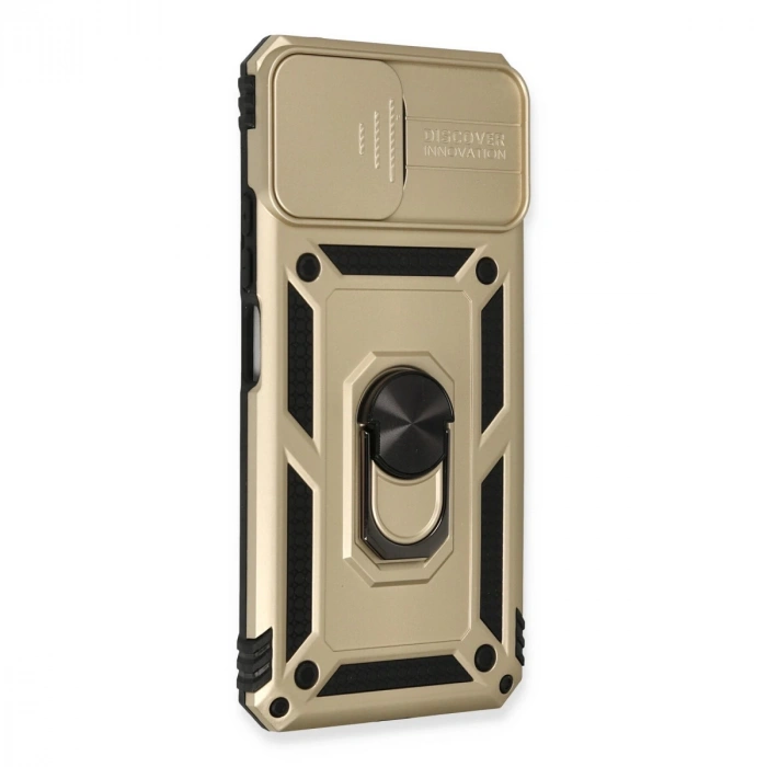 Xiaomi Mi 11 Lite Kılıf Pars Lens Yüzüklü Silikon - Gold