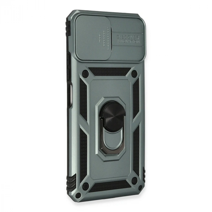 Xiaomi Mi 11 Lite Kılıf Pars Lens Yüzüklü Silikon - Yeşil