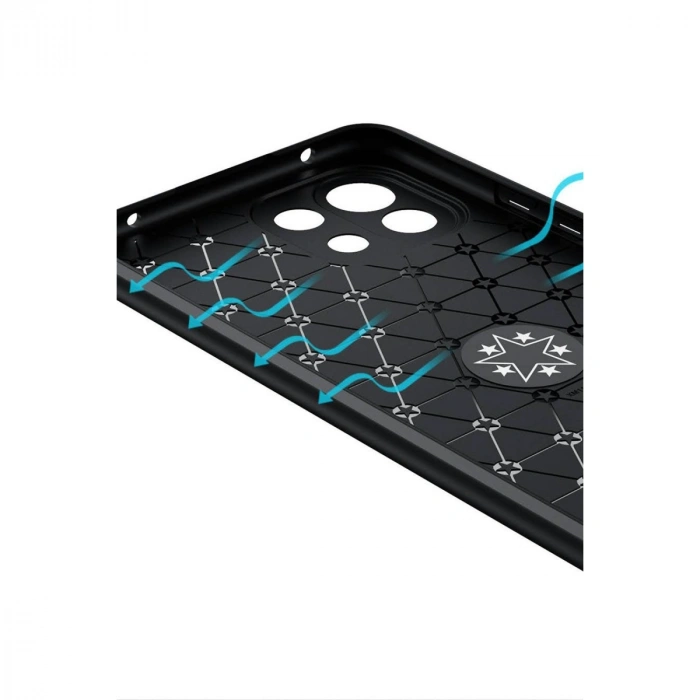 Xiaomi Mi 11 Lite Kılıf Range Yüzüklü Silikon - Siyah-gold