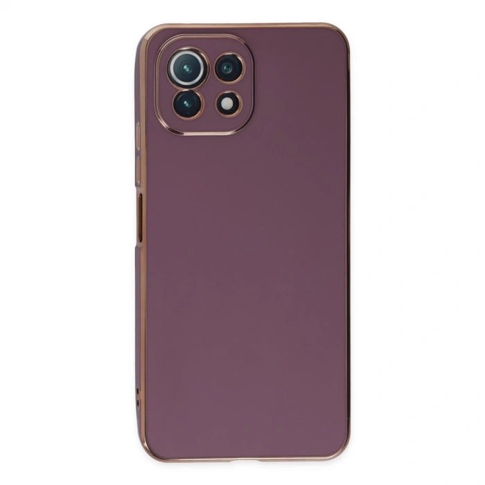 Xiaomi Mi 11 Lite Kılıf Volet Silikon - Mor